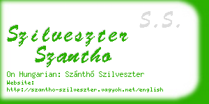 szilveszter szantho business card